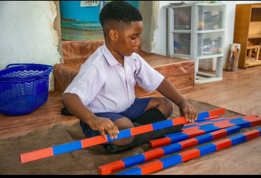 Pupils in school uniform lining up for assembly at Ambassadors Bilingual School, Lagos